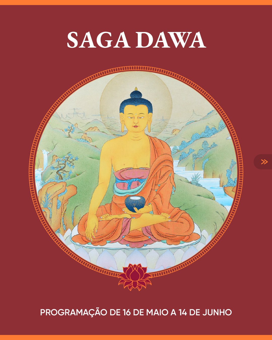 Programação do Yeshe Ling para o Saga Dawa de 2026
