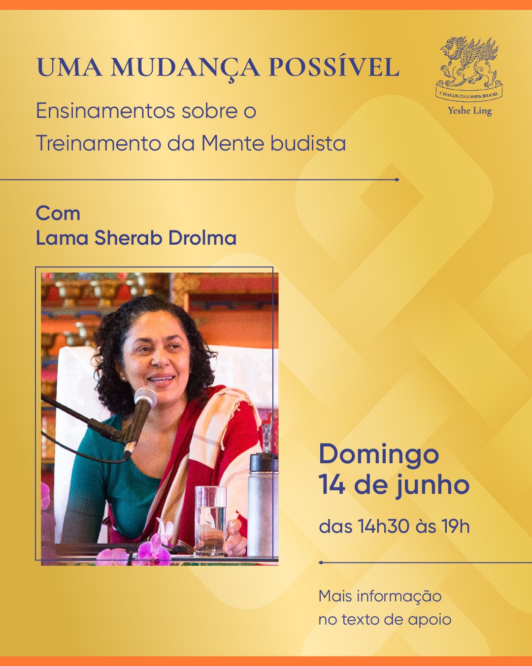 Ensinamentos sobre o Treinamento da Mente budista, com Lama Sherab